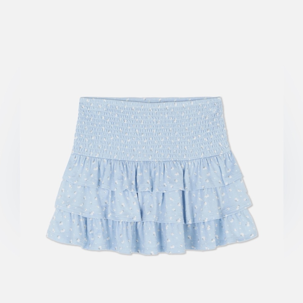 Light Blue Ruffle Skirt